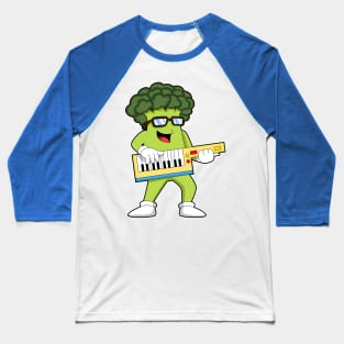 Vegan Broccoli at Music with Guitar Baseball T-Shirt